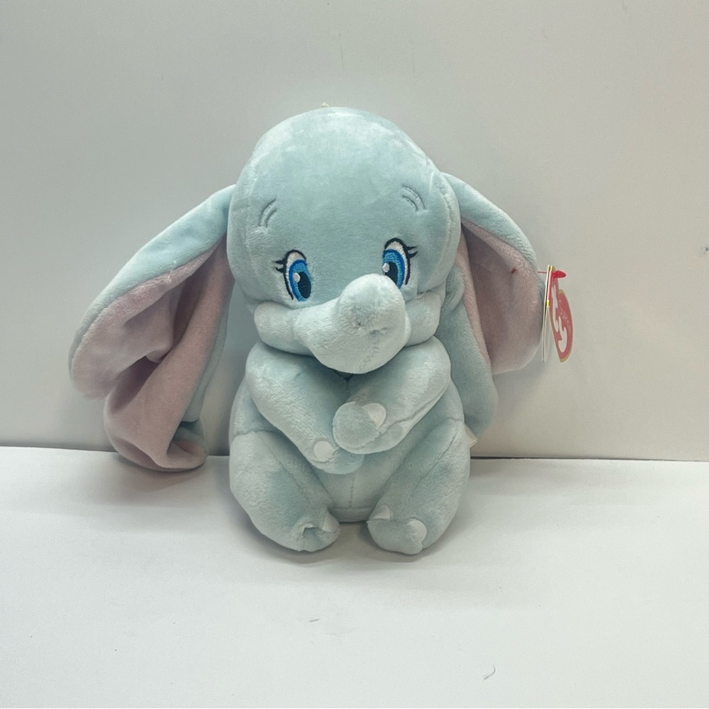 ty beanie baby plush dumbo disney regular size embroidered eyes 8 inch